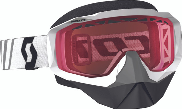 Scott Hustle Sno-X Goggle White Amp Rose Lens 246439-0002108