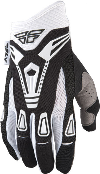 Fly Racing Evolution Gloves Black/White Sz 8 366-11008