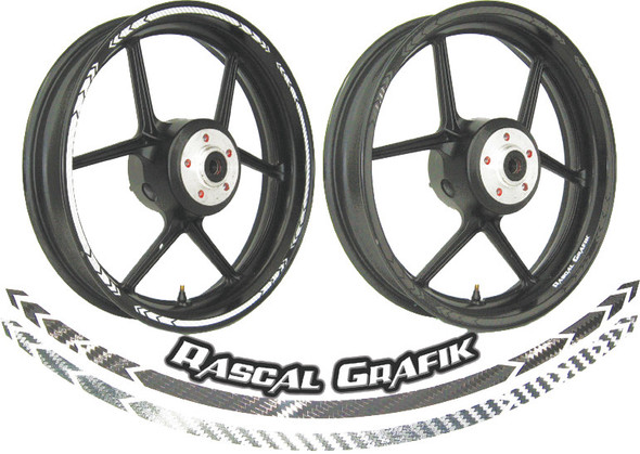 Rascal Grafik Wheel Stripe Kit Carbon Slv 17" Ra36916