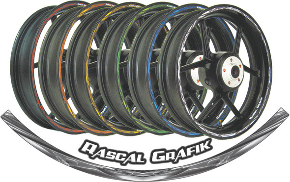 Rascal Grafik Wheel Stripe Kit Smoke Blu 17 Ra36926