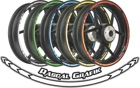 Rascal Grafik Wheel Stripe Kit Wht Ref L 17" Ra36897
