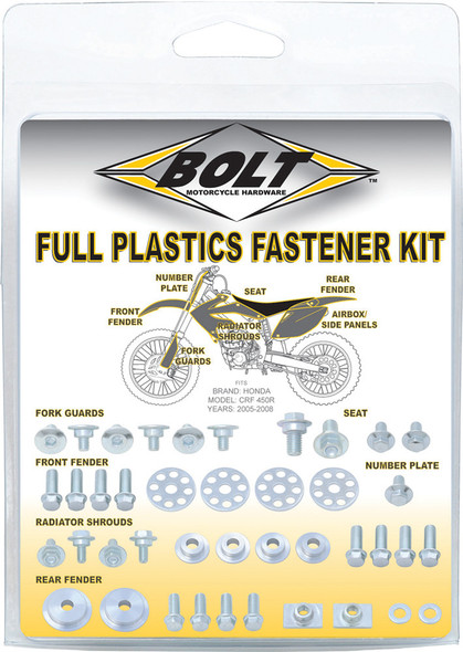 Bolt Full Plastic Fastener Kit Hon Hon-0911024