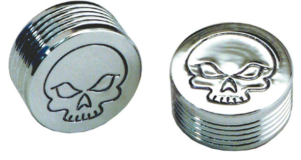 Cy-Chrome Bolt Cover M6 Skull Button Head 4/Pk Mcs052