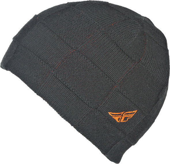 Fly Racing First Over Finish Beanie (Black/Neon Orange) 351-0340