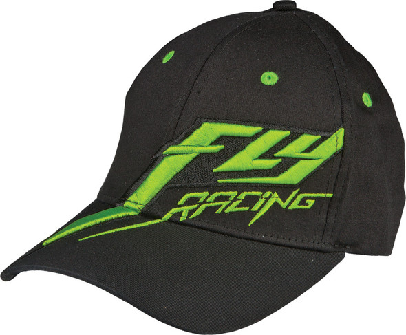 Fly Racing Flyght Hat Black/Green L 351-0235L