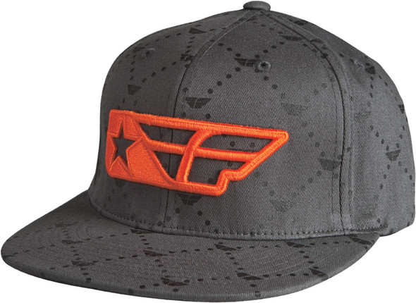 Fly Racing F-Star Hat Black/Orange L/X 351-0149L