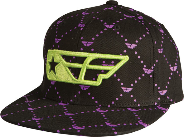 Fly Racing F-Star Hat Black/Purple S/M 351-0148S