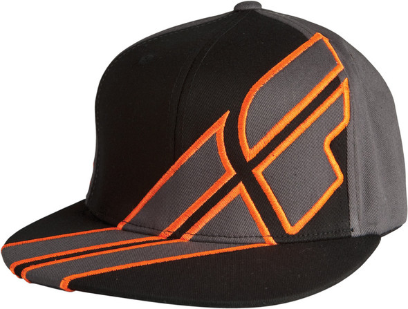 Fly Racing Impress Release Hat Black/Gun/ Orange L/X 351-0169L