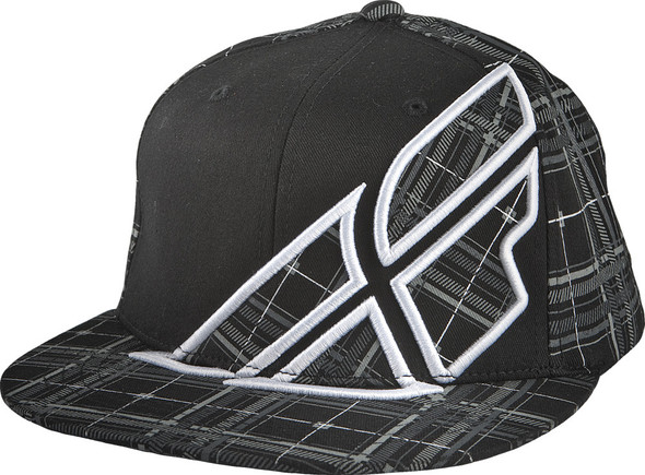 Fly Racing Plaid F-Wing Hat Black S/M 351-0010S