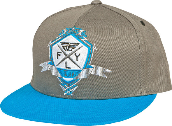 Fly Racing Victory Emblem Hat Grey/Blue 351-0426