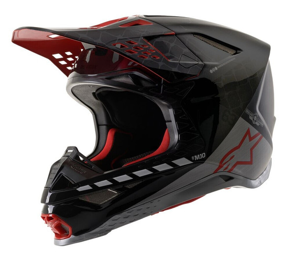 Alpinestars S-M10 San Diego 2020 Le Helmet Black/Silver/Red Lg 8302420-1999-L