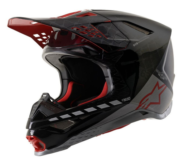 Alpinestars S-M10 San Diego 2020 Le Helmet Black/Silver/Red Xs 8302420-1999-Xs