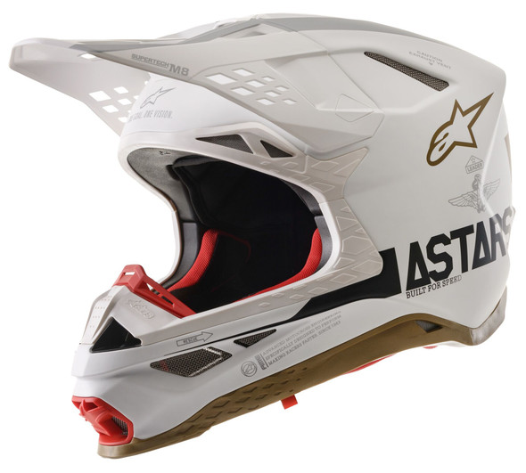 Alpinestars S-M8 Squad 20 Le 2020 Helmet White/Silver/Gold Md 8302820-259-M