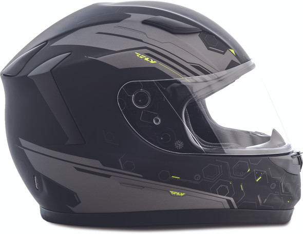 Fly Racing Conquest Hex Helmet Black/Grey Xs 73-8422Xs