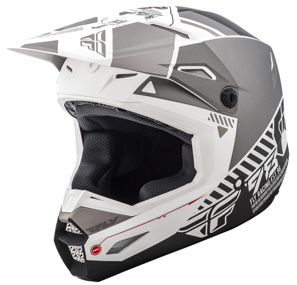 Fly Racing Elite Helmet Matte White/Grey Xs 73-8500Xs