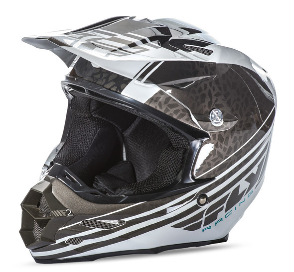 Fly Racing F2 Animal Helmet Black/White L 73-4141L