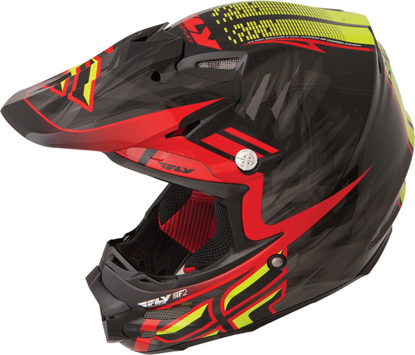 Fly Racing F2 Carbon Shorty Replica Helmet Black/Red/Lime M 73-4084M