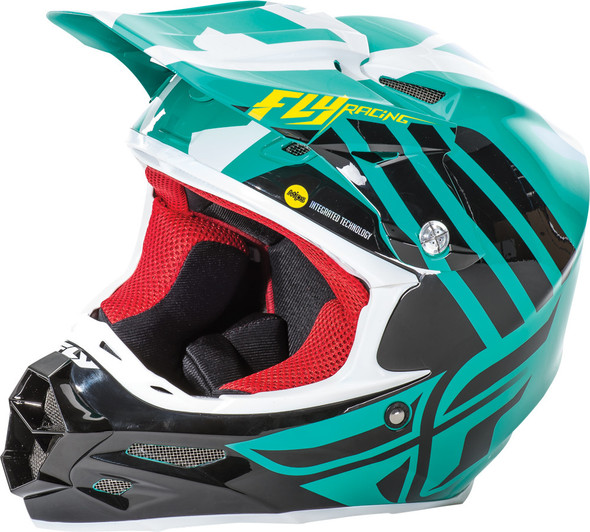 Fly Racing F2 Carbon Zoom Helmet Teal/Black/White Xs 73-4208Xs