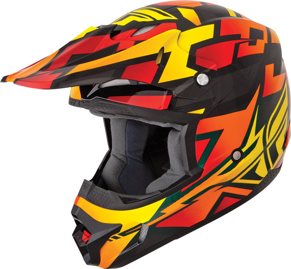 Fly Racing Kinetic Block Out Helmet Orange/Black L 73-3358L