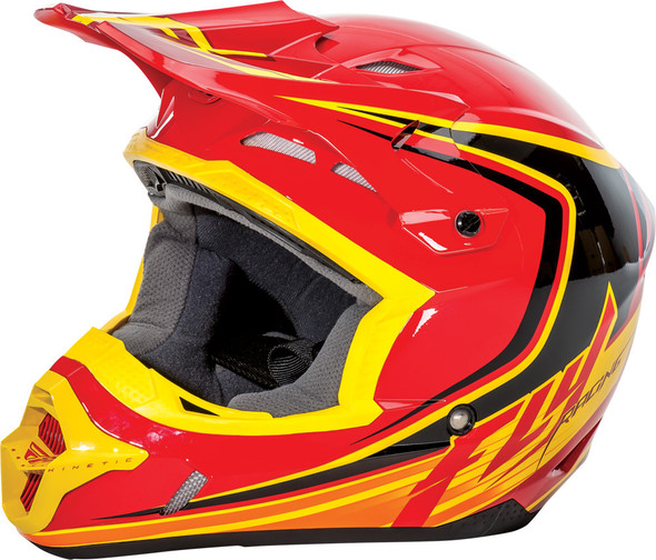Fly Racing Kinetic Fullspeed Helmet Red/Black/Yellow Yl 73-3372Yl