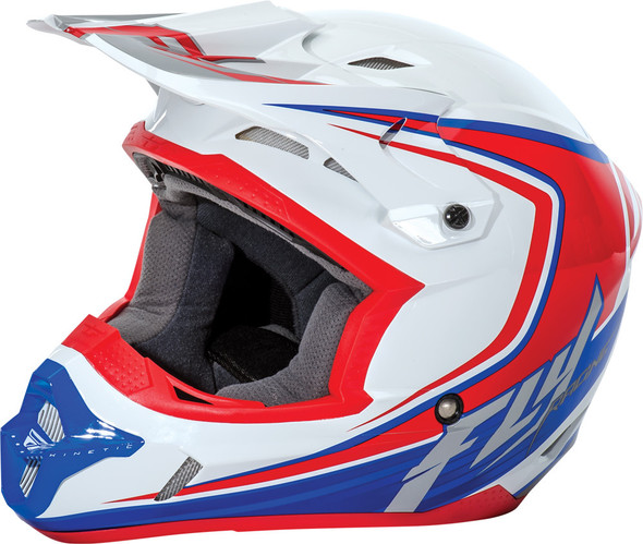 Fly Racing Kinetic Fullspeed Helmet White/Red/Blue Xs 73-3373Xs