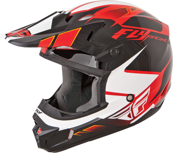 Fly Racing Kinetic Impulse Helmet Red/Black/White 2X 73-33622X