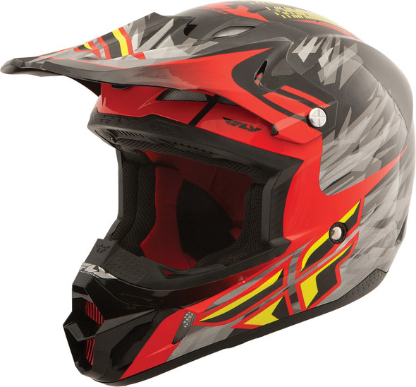 Fly Racing Kinetic Pro Shorty Replica Helmet Black/Red/Lime M 73-3304M