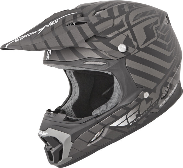 Fly Racing Three.4 Sonar Helmet Flat Black/Charcoal M 73-3640M