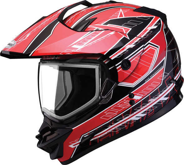 Gmax Gm-11S Snow Sport Helmet Nova Black/Red/White M G2112205 Tc-1