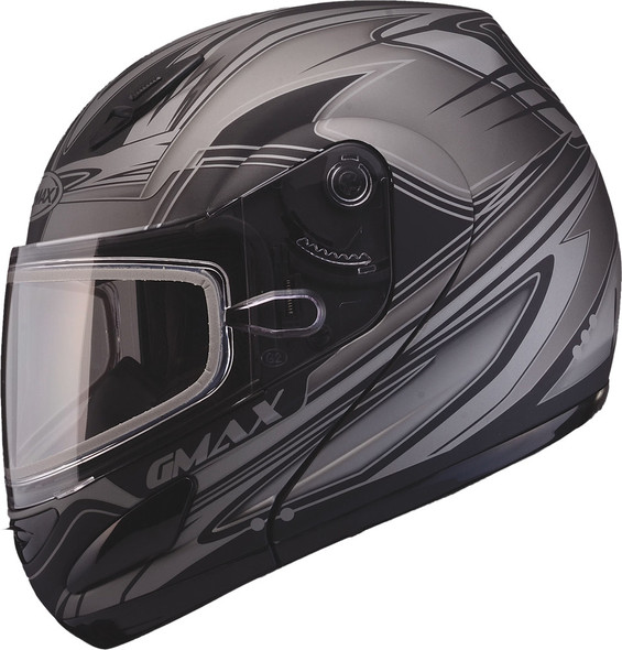 Gmax Gm-44S Modular Helmet Semcoe Matte Dark Silver/Black X G6443557