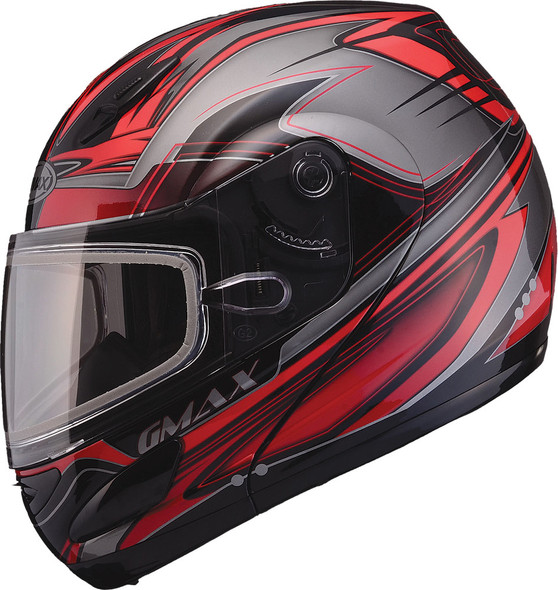 Gmax Gm-44S Modular Helmet Semcoe Red/Silver/Black 3X G6443209