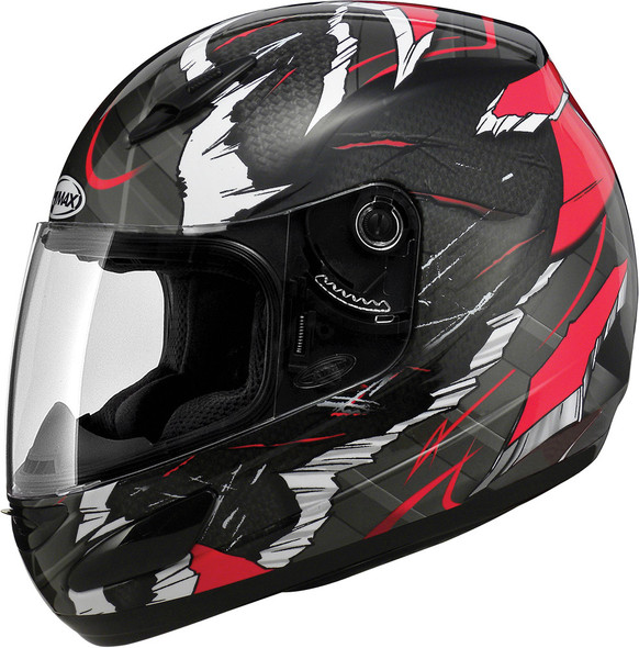 Gmax Gm48 F/F Shattered Helmet Red/Black X G7481207 Tc-1