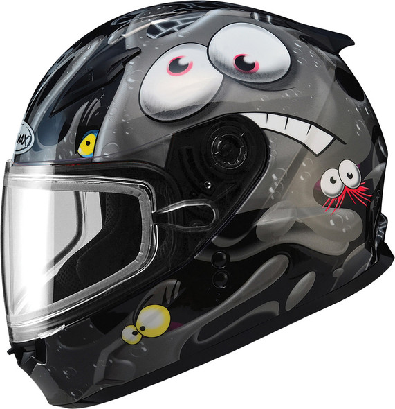Gmax Gm-49Y Snow Helmet Slimed Black/Silver Ym G2491241 Tc-5