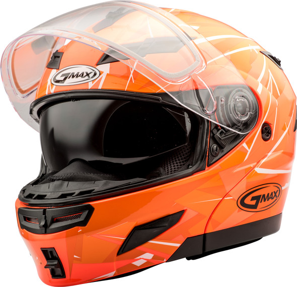 Gmax Gm-54S Modular Scribe Snow Helmet Hi-Vis Orange Xl G2549667