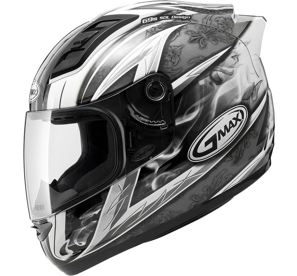 Gmax Gm-69 Full-Face Crusader Ii Helmet Whte/Dark Silver/Blk 2X G7691468 Tc-5