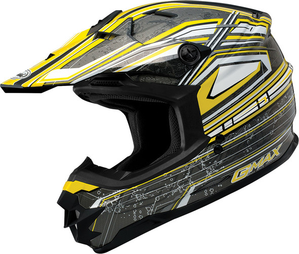 Gmax Gm-76X Bio Helmet Yellow/White/Black 2X G3768238 Tc-4