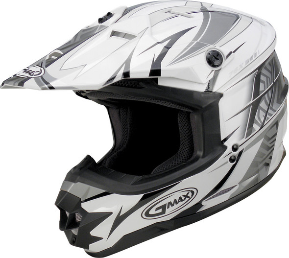 Gmax Gm-76X Player Helmet White/Black/Silver 2X G3761438 Tc-15