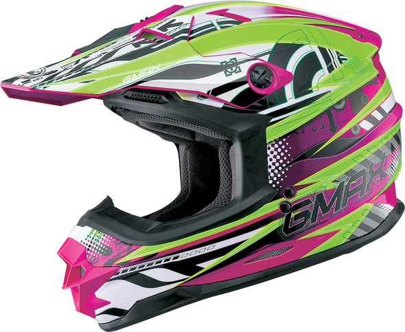 Gmax Gm76X Xenotron Helmet Purple/Hi-Vis Green 2X G3767678