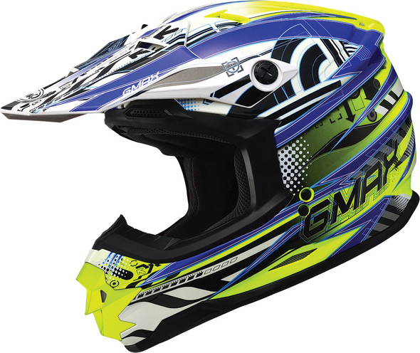 Gmax Gm76X Xenotron Helmet White/Blue/Hi-Viz 2X G3767218 Tc-2