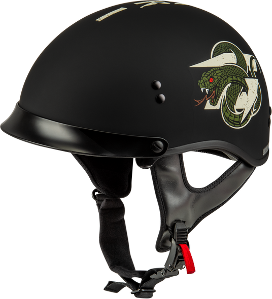 Gmax Hh-65 Drk1 Helmet W/ Peak Matte Black/Bone Md H965121045