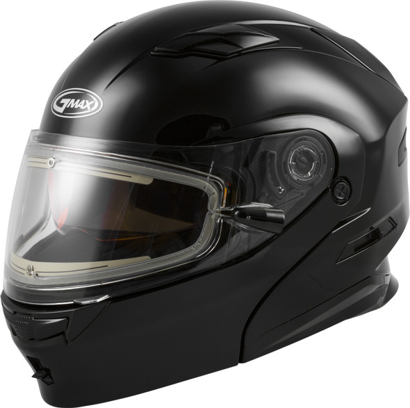 Gmax Md-01 Solid Modular Helmet Black 2X G201028~Dup-Ece