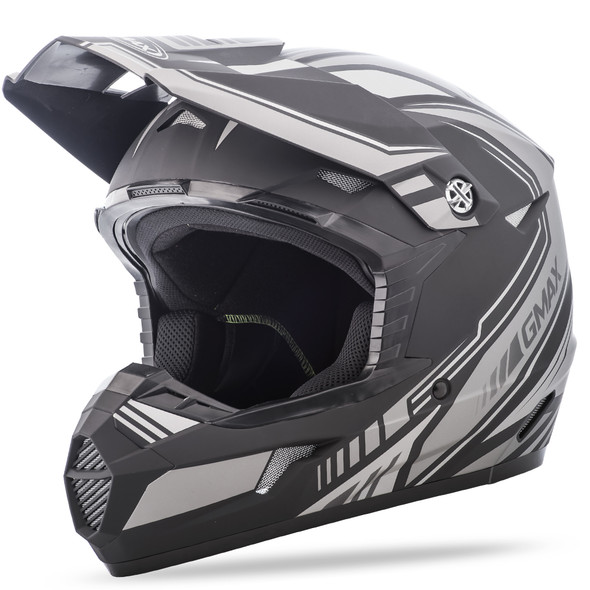 Gmax Mx-46 Uncle Helmet Matte Black/Black/Silver 3X G3467459 Tc-17F