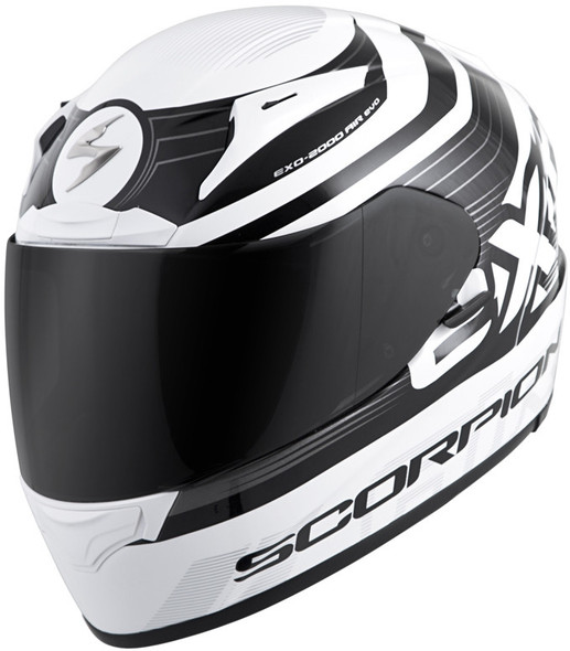 Scorpion Exo Exo-R2000 Full-Face Helmet Fortis White/Black Md 200-7634