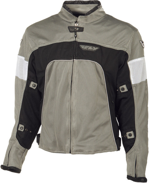 Fly Racing Coolpro Ii Mesh Jacket Silver/Black 3X #5791 477-4034~7