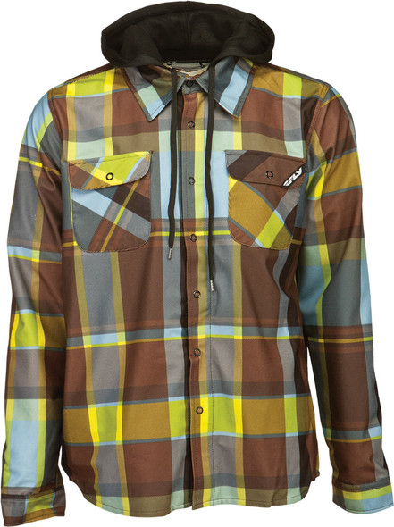 Fly Racing Tactile Jacket Teal/Yellow/Brown L 354-6079L