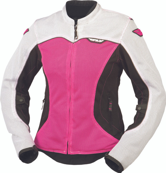 Fly Racing Women'S Flux Air Mesh Jacket White/Pink Md #5948 477-8038~3