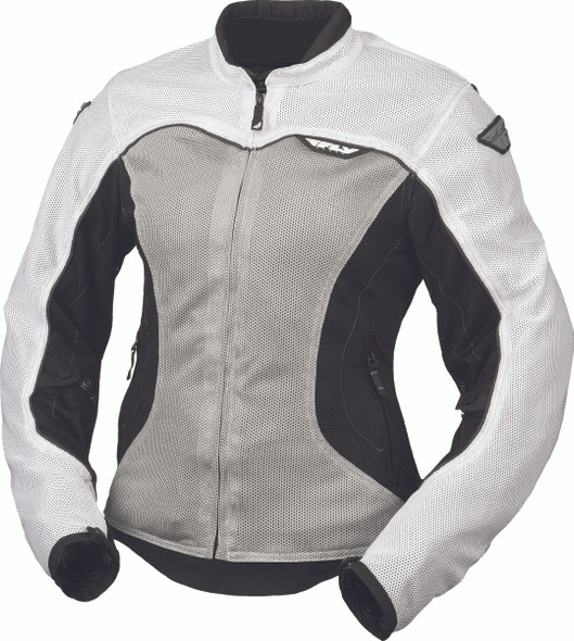 Fly Racing Women'S Flux Air Mesh Jacket White/Silver 2X #5948 477-8037~6