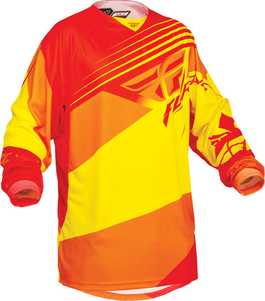 Fly Racing Kinetic Blocks Jersey Red/Yellow L 367-522L