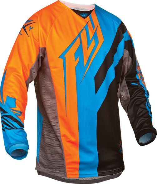 Fly Racing Kinetic Division Jersey Black/Blue/Orange Yx 368-521Yx