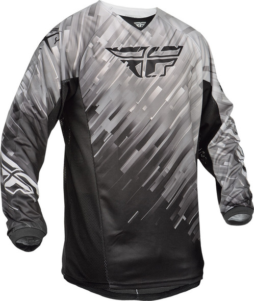 Fly Racing Kinetic Glitch Jersey Black/Grey M 368-420M